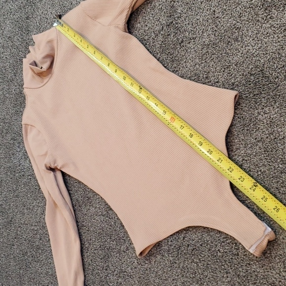 NEW Lulus Womens Mock Neck Comfort Ribbed Bodysuit Top sz S - Picture 7 of 10